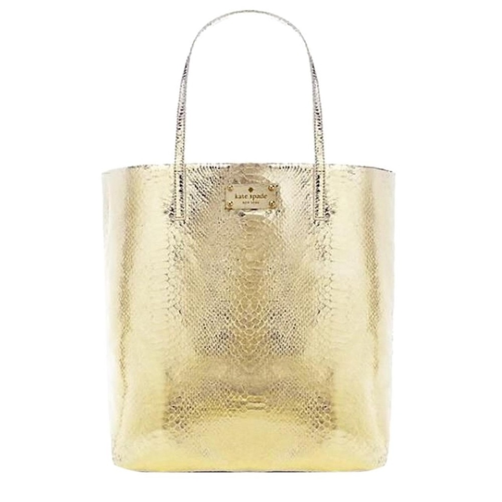 NWT Kate Spade Foiled Again Metallic Tote Bag